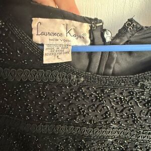 Vintage Lawrence Kazar Black Beaded Dress